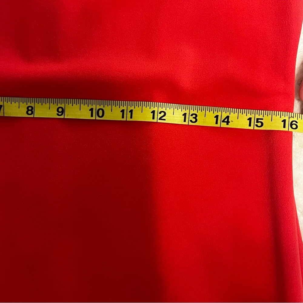 Calvin Klein Ruffled Bell Sleeve Sheath Dress Round Neck Formal Career Like New - Picture 13 of 16